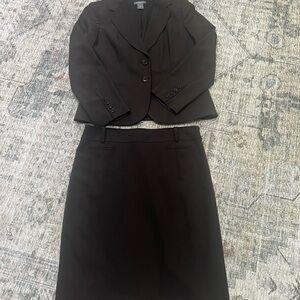 Ann Taylor chocolate Brown  Pencil Skirt Suit
